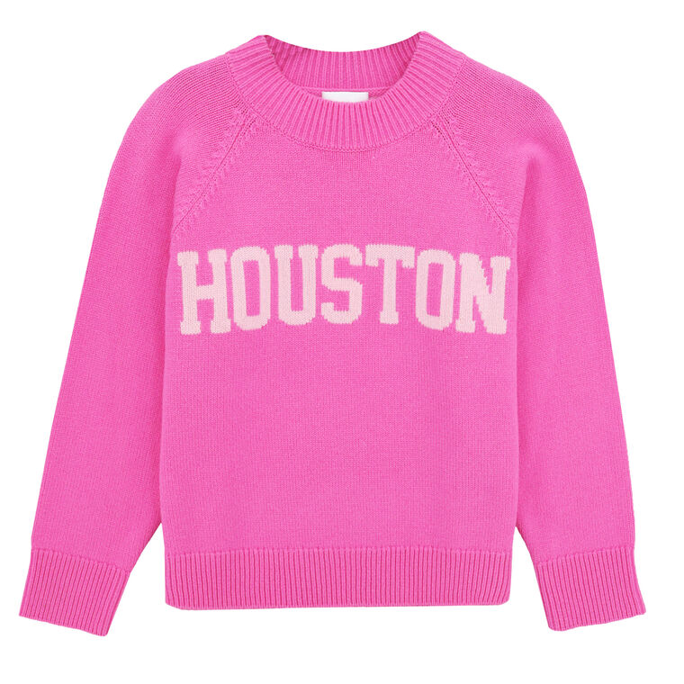 Long Sleeve Crewneck Cropped Houston Sweater image number null