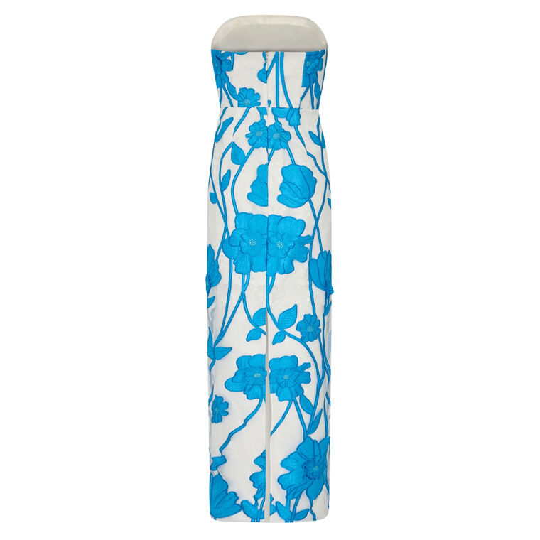 Magnolia Grand Fleur Embroidered Lace Strapless Maxi Dress image number null