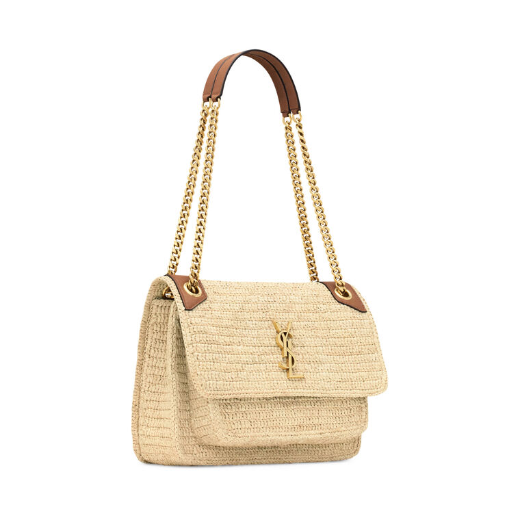 Niki Medium Shoulder Bag In Raffia image number null