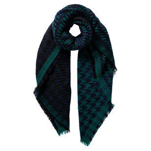The Houndstooth Square Cashmere Blend Scarf