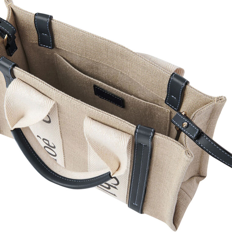 Small Woody Tote Bag In Linen image number null