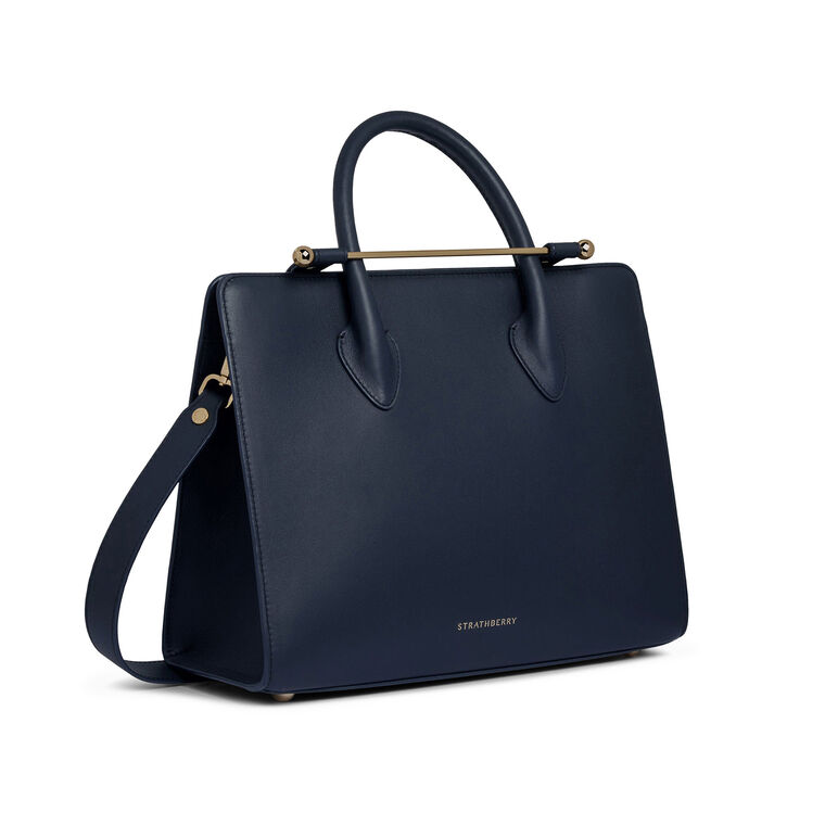 Leather Midi Tote Bag image number null