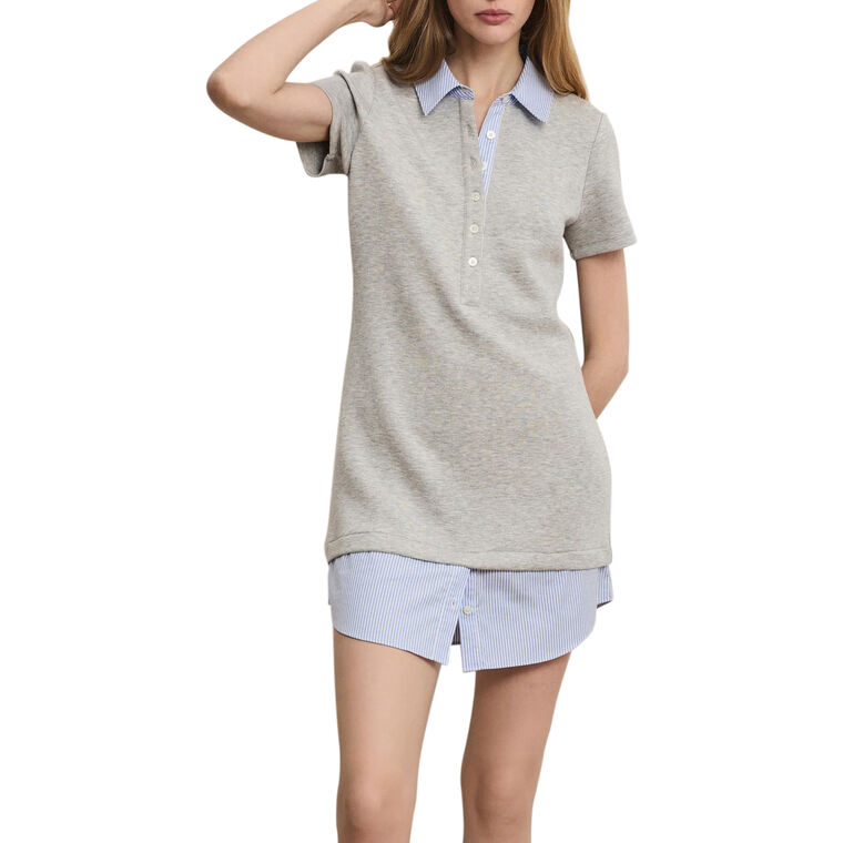 Kenwood Short Sleeve Mixed Media Mini Dress image number null