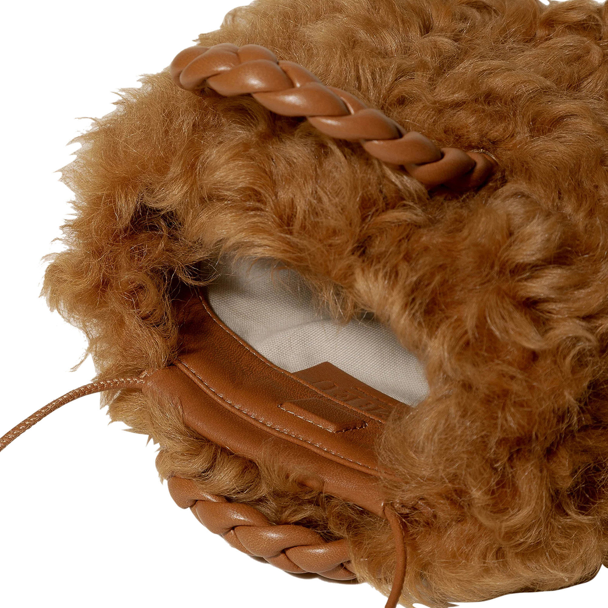 Bombon Long Hair Shearling Crossbody Bag