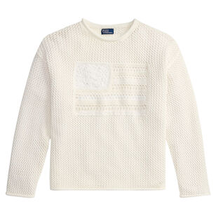 Tonal Flag Pointelle Sweater