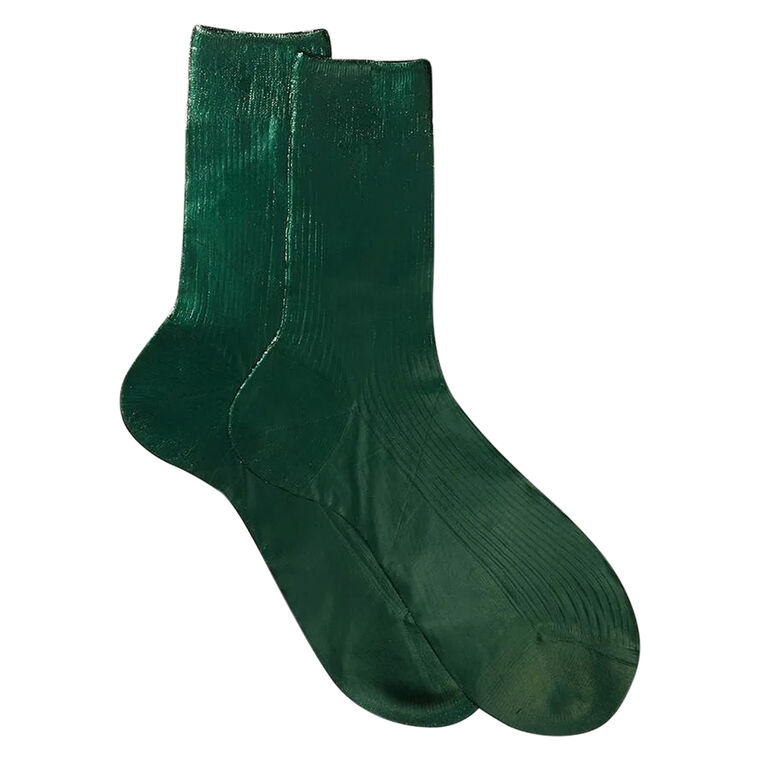 One Ribbed Laminated Socks image number null
