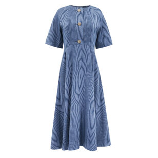 Moire Denim Dress
