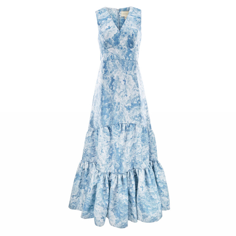Rori Sleeveless V-Neck Tiered Gown image number null