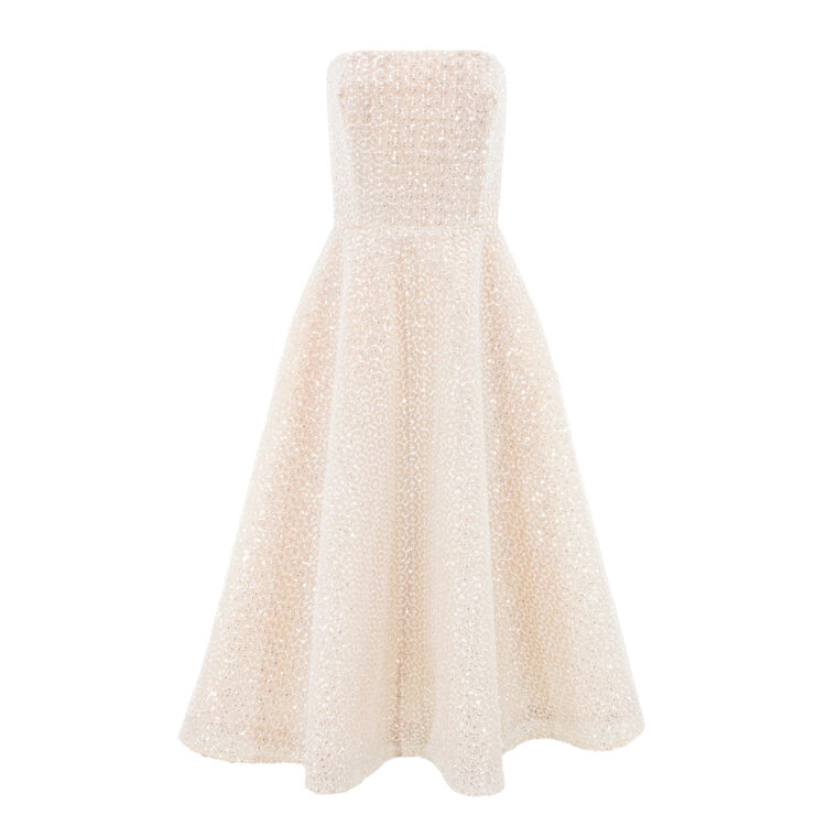 Vivi Strapless Beaded Midi Dress image number null