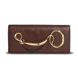 Twisted Gold Side Handle Clutch