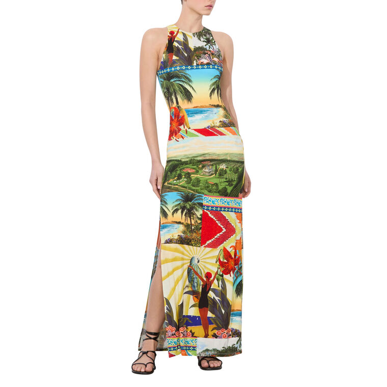 Pania Racer Neck Maxi Dress image number null