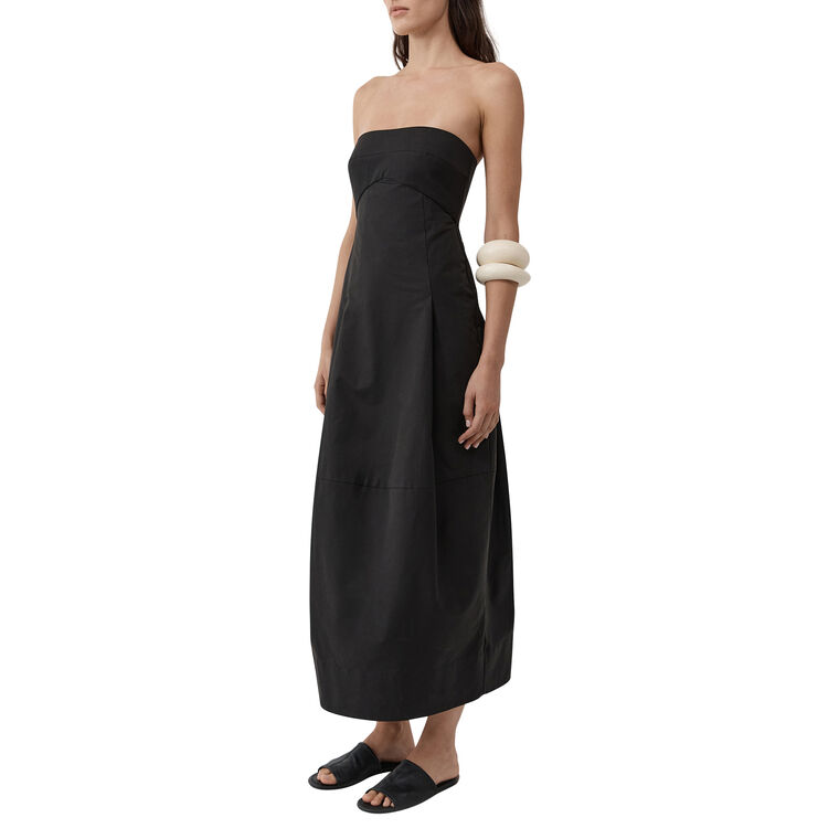 Canvas Pleat Cocoon Dress image number null
