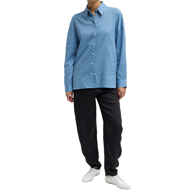 Stripe Oversized Shirt image number null
