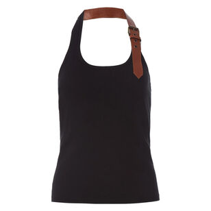 Leather Belt Knit Top