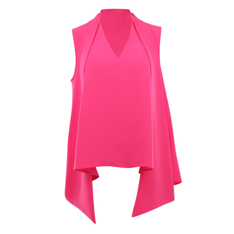 Circuit Sleeveless V-Neck Top In Double Georgette image number null