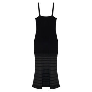 Vallarie Sleeveless Ribbed Knit Midi Dress