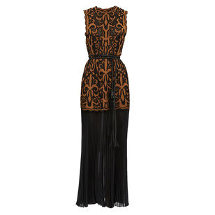Auryn Applique Sleeveless Midi Dress