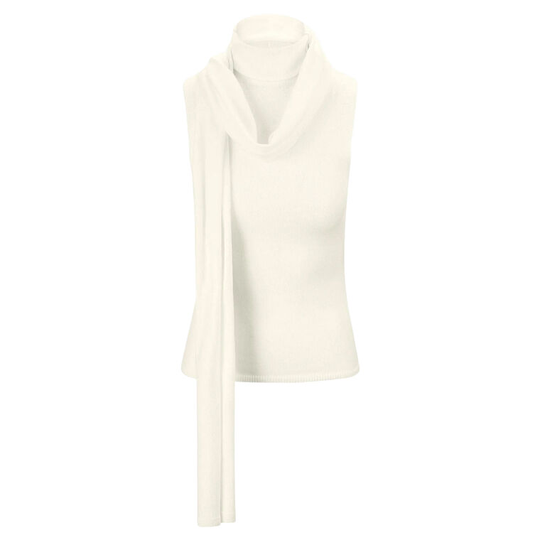 Canal Sleeveless Mock Neck Scarf Top image number null