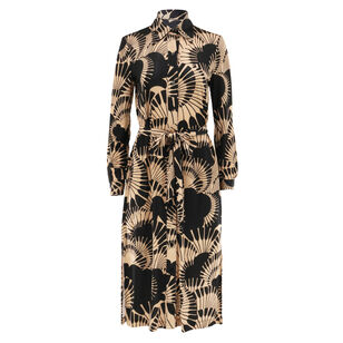 Radio City Long Sleeve Midi Wrap Dress