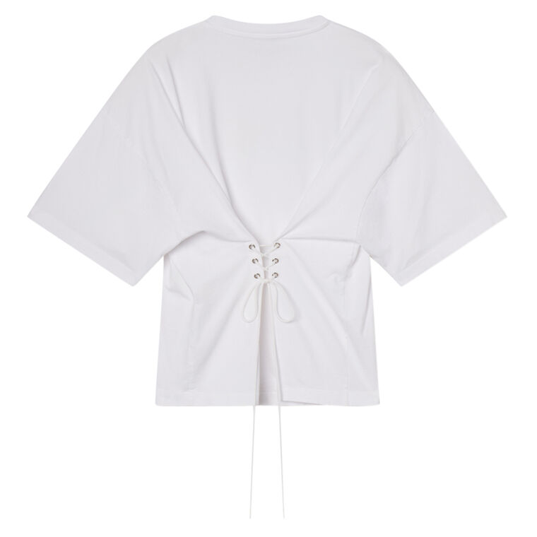 Ellery Short Sleeve Corset Back Tee image number null