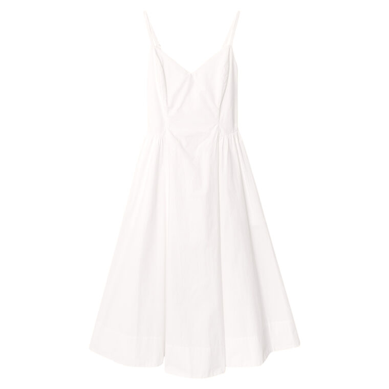 Bardot Sleeveless Poplin Midi Dress image number null