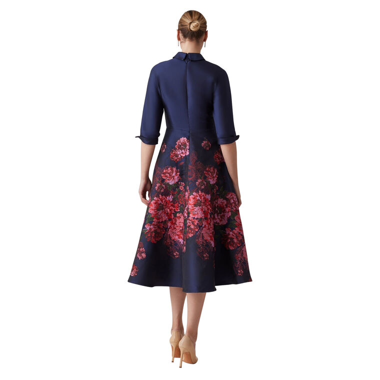 Jacquard Floral Paisley Midi Dress image number null