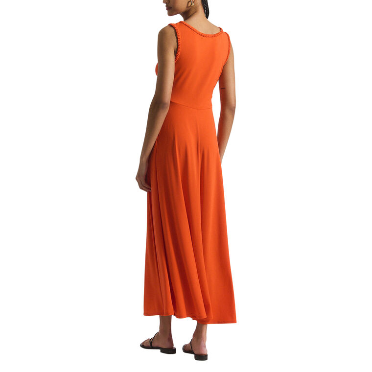 Misha Matte Jersey Ruched Sleeveless Midi Dress image number null