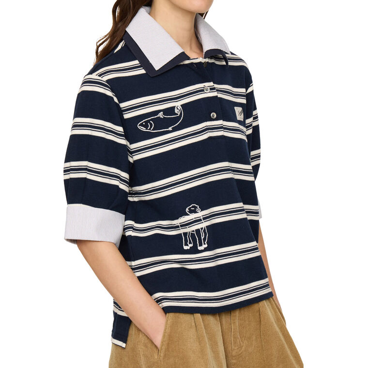 Mina Novelty Double Layer Polo image number null