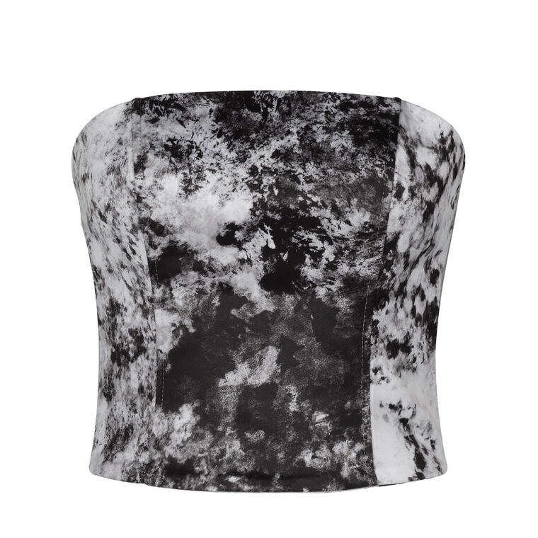 Sensacion Strapless Bustier Crop Top image number null