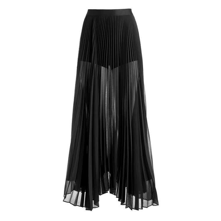 Katz Sunburst Pleated Maxi Skirt With Hot Pant image number null