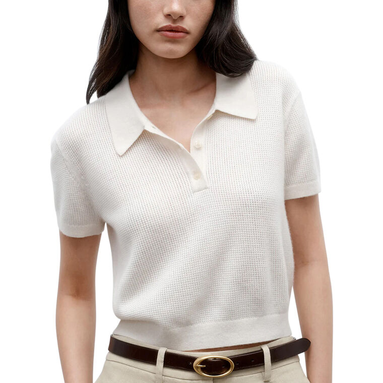 Thermal Short Sleeve Cashmere Polo image number null