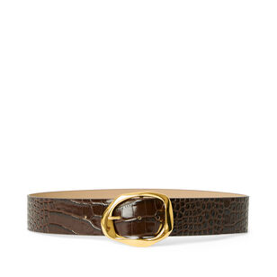 Edmond Croco Leather Waist Belt