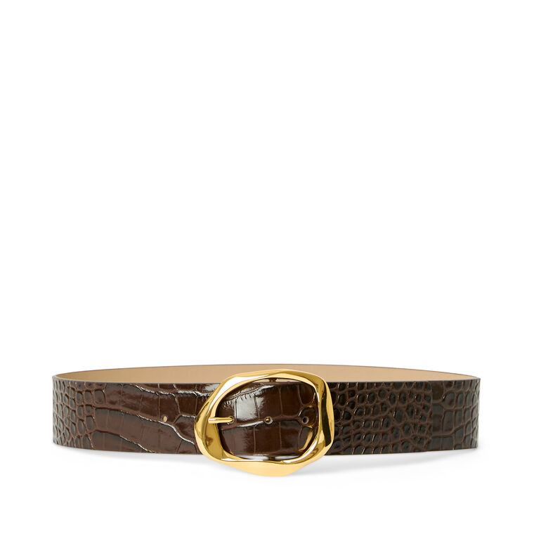 Edmond Croco Leather Waist Belt image number null