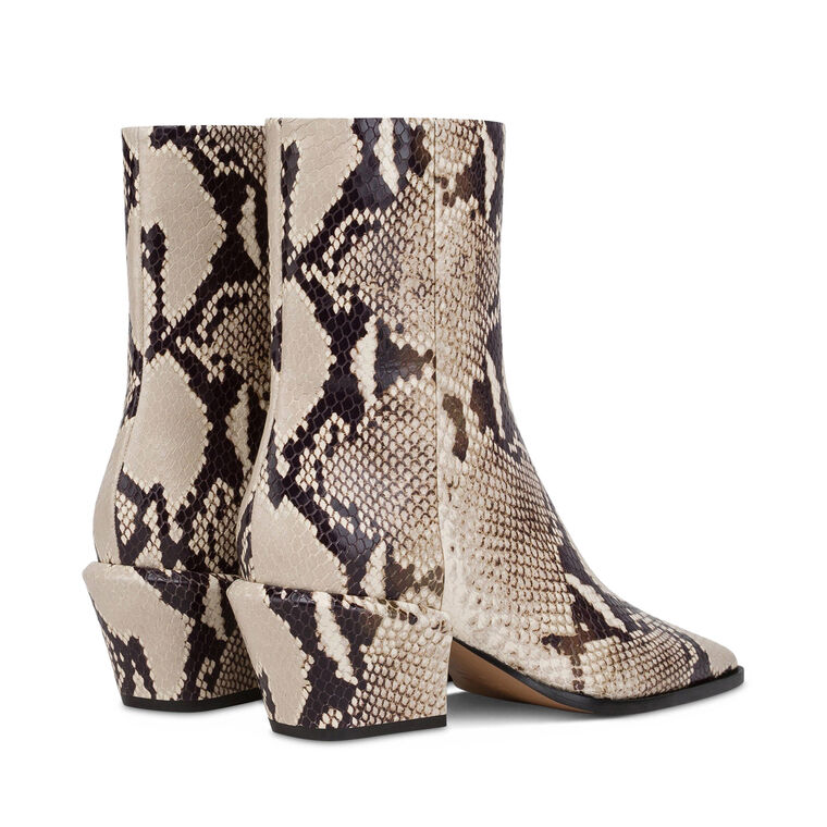 Bettina 50mm Python-Print Leather Ankle Boot image number null