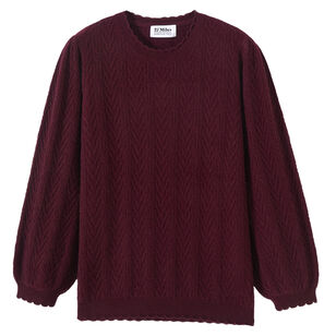 Charlene Cashmere Textured Crewneck Sweater