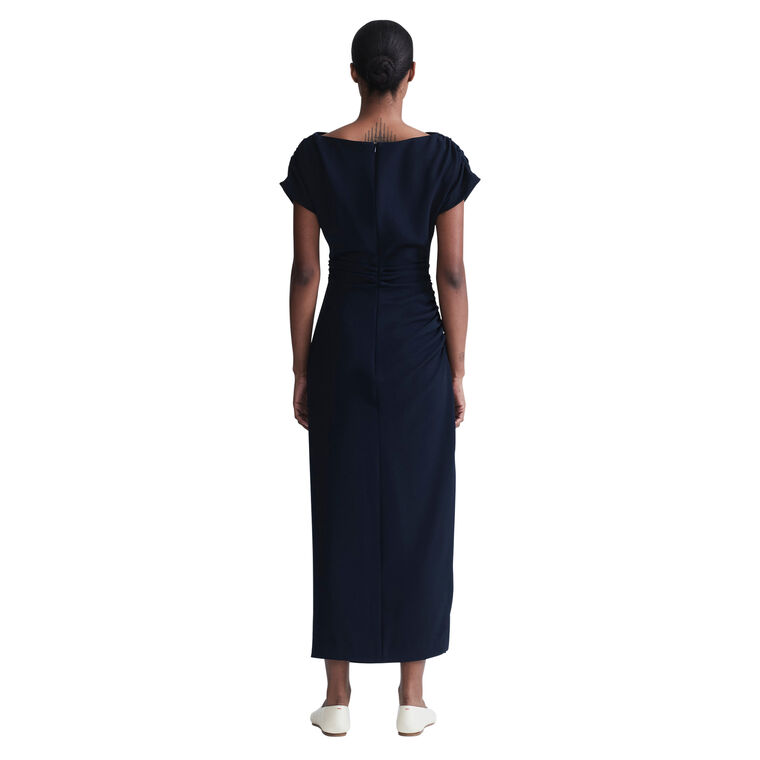 Ruched Bateau Neck Sheath Dress image number null