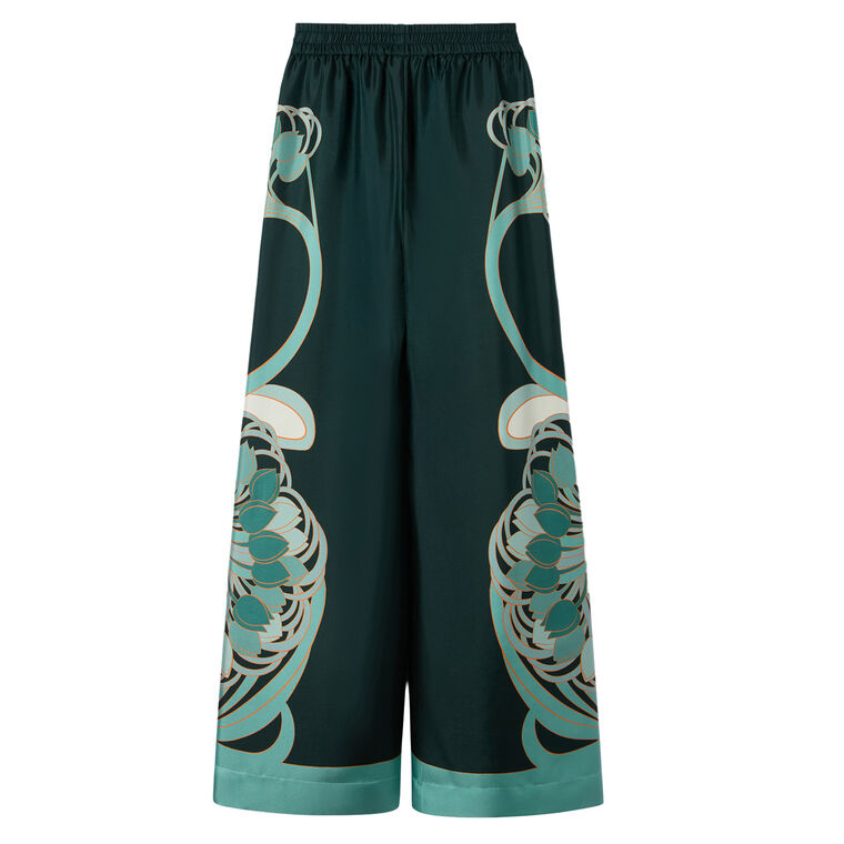 Silk Palazzo Pants image number null