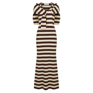 Sleeveless Back Knot Knitted Maxi Dress