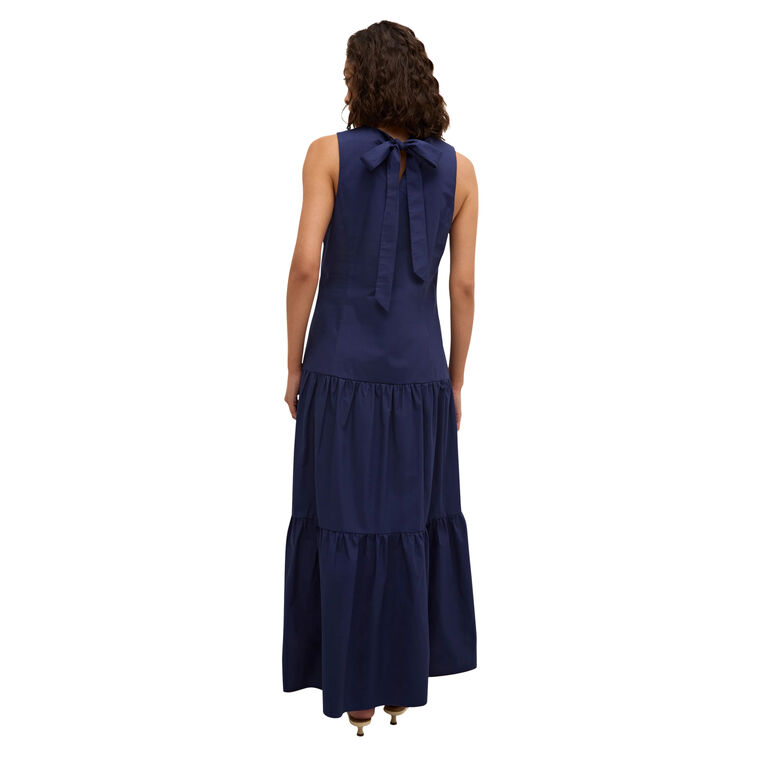 Zelda Sleeveless Cotton Poplin Maxi Dress image number null