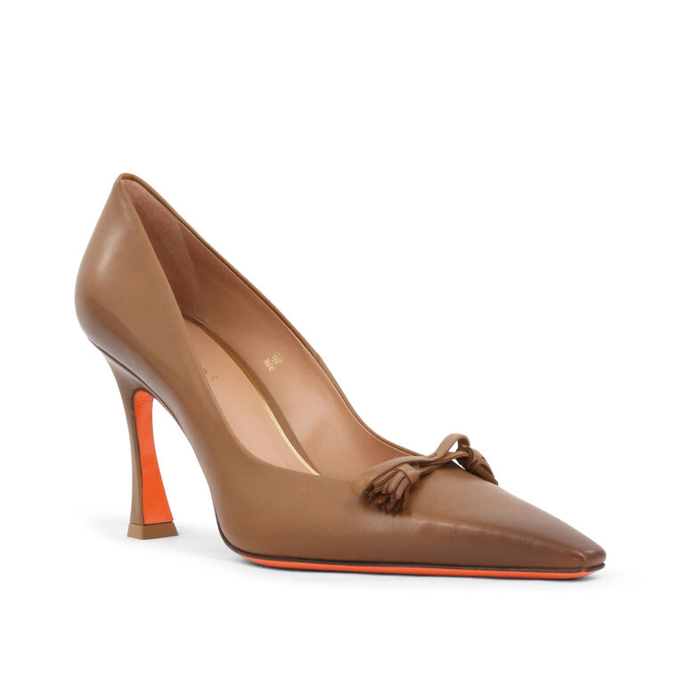 85mm Leather Pump With Bow image number null