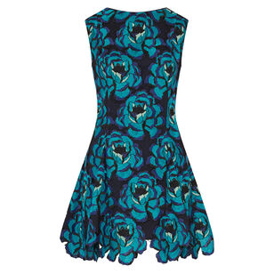 Blue Blossom Sleeveless Floral Lace Mini Dress