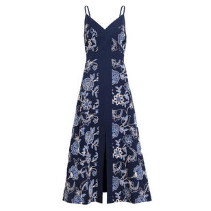 Madden Sleeveless Embroidered Midi Dress