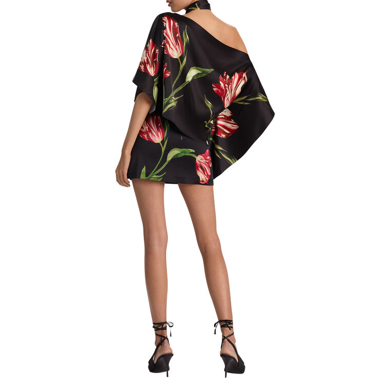 Rita Draped Top With Scarf image number null