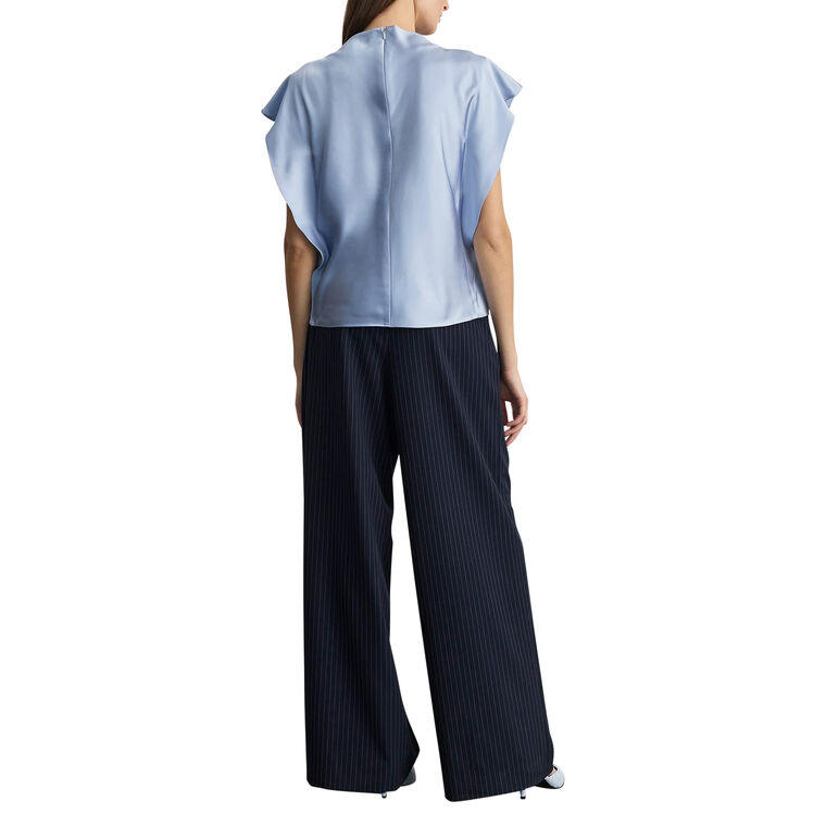 Adrien Short Sleeve Satin Top image number null