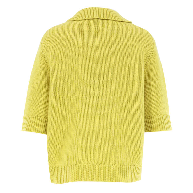 Short Sleeve Henley Sweater image number null