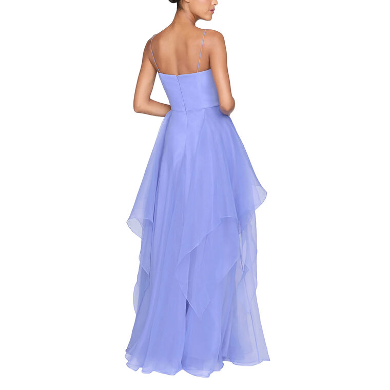 Adessia Sleeveless Tiered Organza Gown image number null