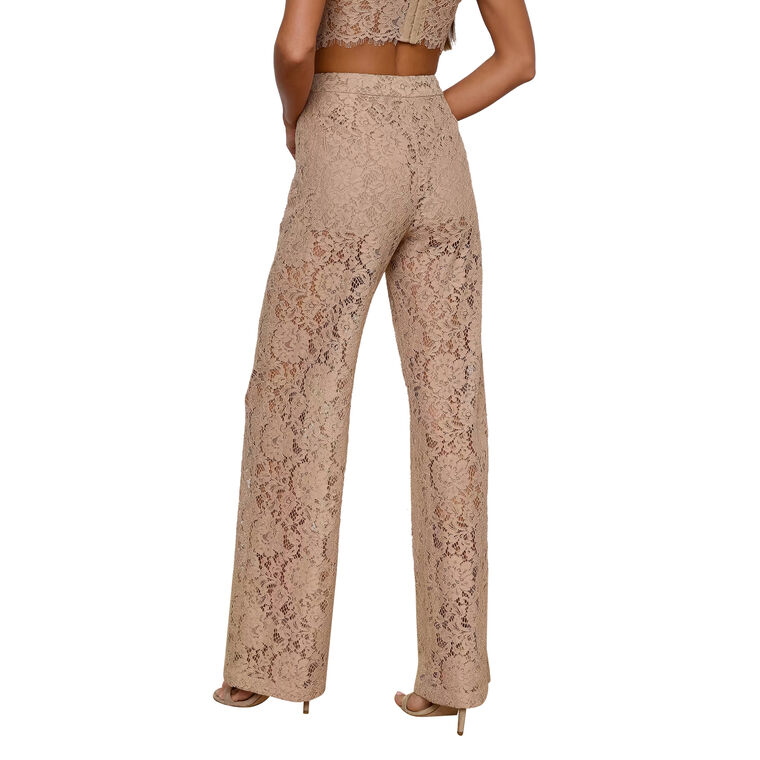 Livvy High-Rise Straight-Leg Lace Trouser image number null