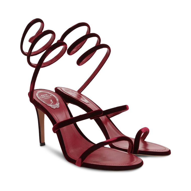 Velvet Wrap Around Sandal image number null