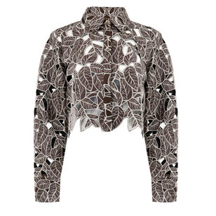 Beatrix Lace Vegan Leather Top