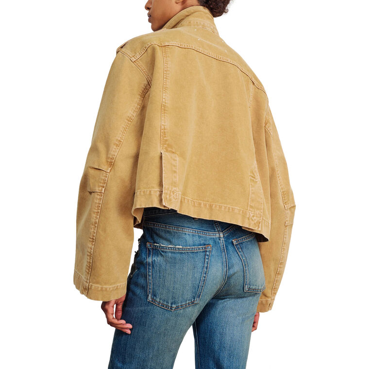 The Henderson Cropped Cotton Canvas Jacket image number null